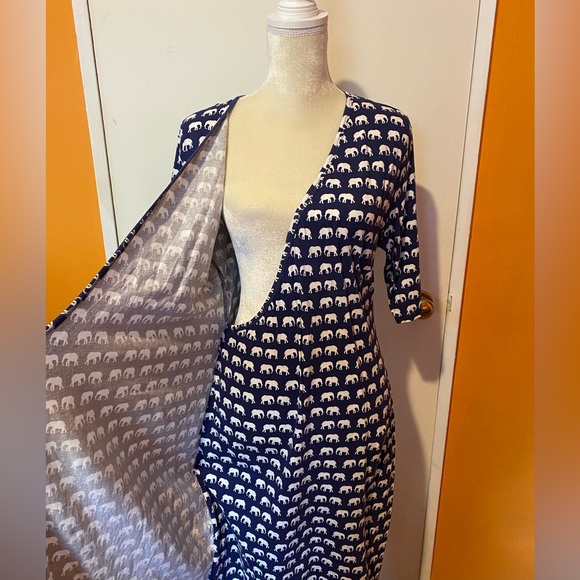 Sugarhill Brighton Marian Elephant Print Wrap Dress - Picture 4 of 7